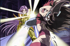 Mû frappant Seiya