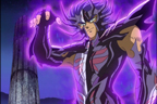 Masque de Mort concentrant son cosmos