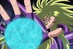 Shion bloquant l'attaque de Shiryû