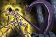 Saint Seiya Hadès Jûnikyû-hen OAV 8 : Aiolia pris dans les tentacules de Laïmi