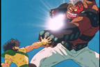Seiya bloquant le poing de Cassios