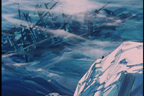 Le navire pris dans la glace