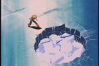 Hyôga fendant la glace