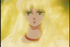 Saori montrant qu'elle est Athéna