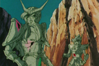 Shun et Seiya en pierre