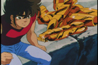 Seiya et les morceaux de l'armure d'Or