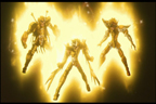 Les chevaliers en armure d'Or