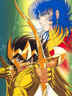L'affiche du troisième film de Saint Seiya - La légende du jeune homme écarlate (Les Guerriers d'Abel)