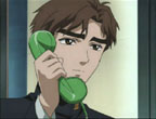 Saïki au téléphone